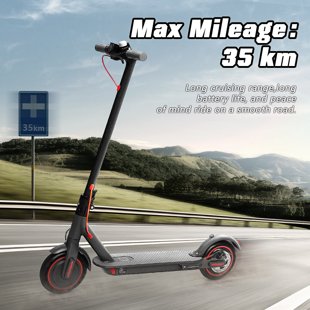 AOVO®m365 elite 35km max mileage, 350W, 36V/10.4Ah, 30km/h max speed, ultra-light folding scooter, newest arrival, ships from Germany warehouse