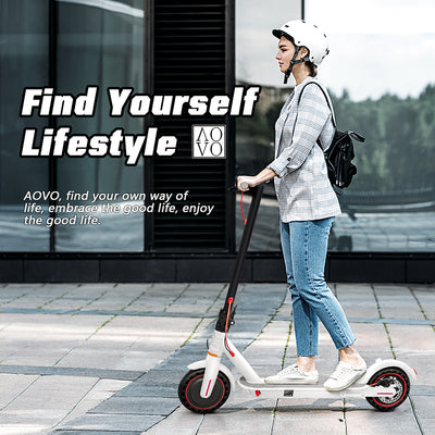 AOVO®m365 elite 35km max mileage, 350W, 36V/10.4Ah, 30km/h max speed, ultra-light folding scooter, newest arrival, ships from Germany warehouse