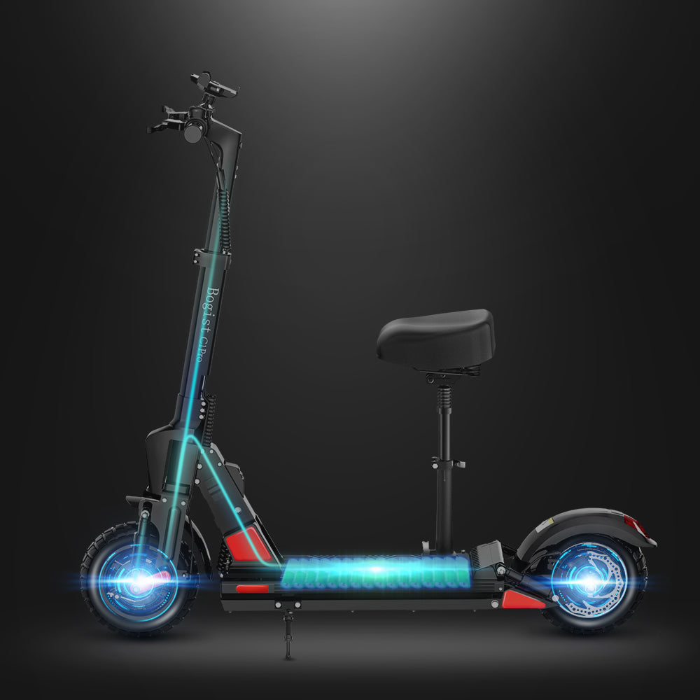 Bogist C1 Pro electric scooter with seat 40km, 13Ah battery, Innovative one-step folding style | Special offer