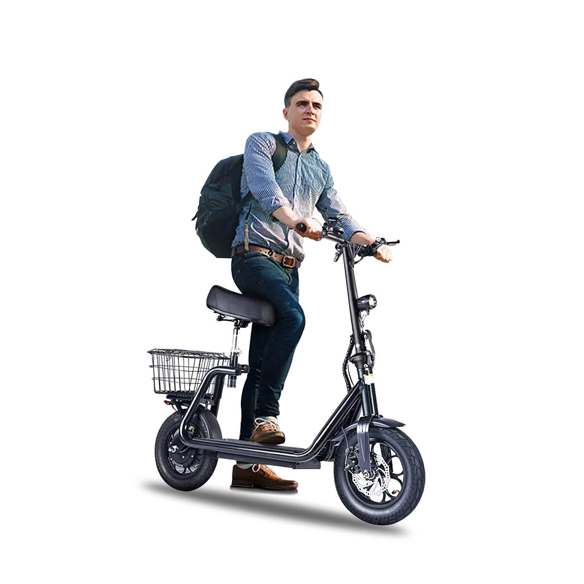 Bogist M5 Pro Electric Scooter 500W Motor, Pnoumatic Tires, 150 Kg Maximum Landing, Puncture-resistant tires