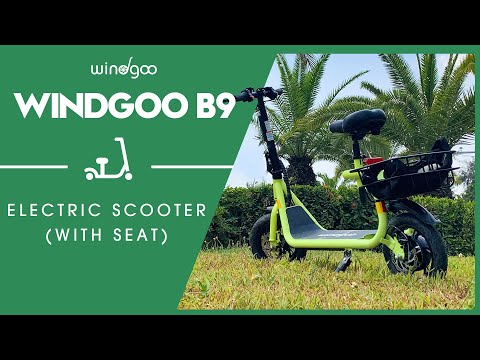 Windgoo B9 Electric Scooter For riders who need seats and baskets 12 inch wheel