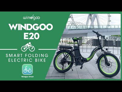 Windgoo E20 Urban Commuter Smart Electric Bike Support Mobile APP 20 Inch Mountain Tires